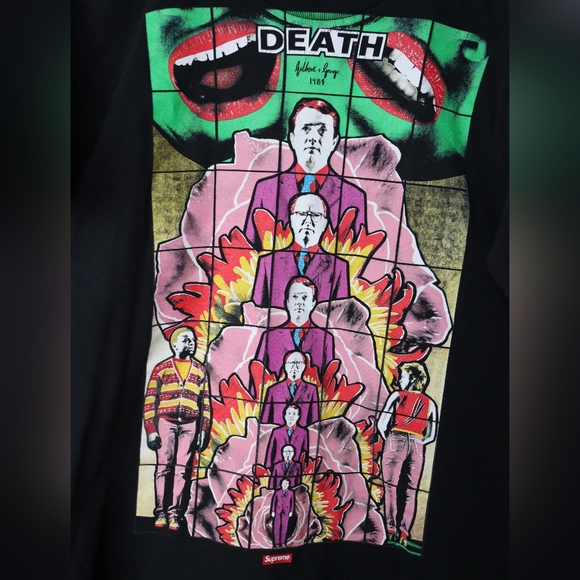 Supreme Other - 🎨 Supreme Gilbert & George DEATH Tee (Black) - Size Medium.
